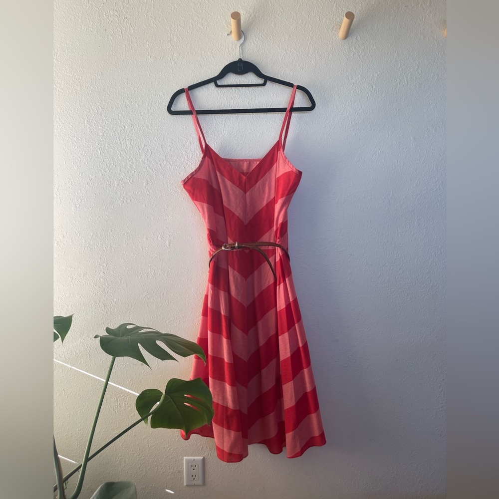 VINTAGE Chevron Spaghetti Strap Dress